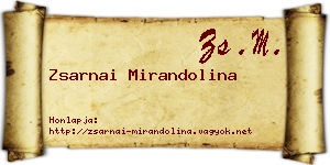 Zsarnai Mirandolina névjegykártya